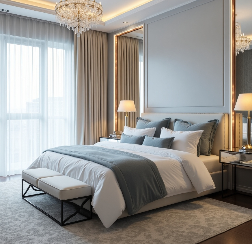 affordable and glam bedroom decor