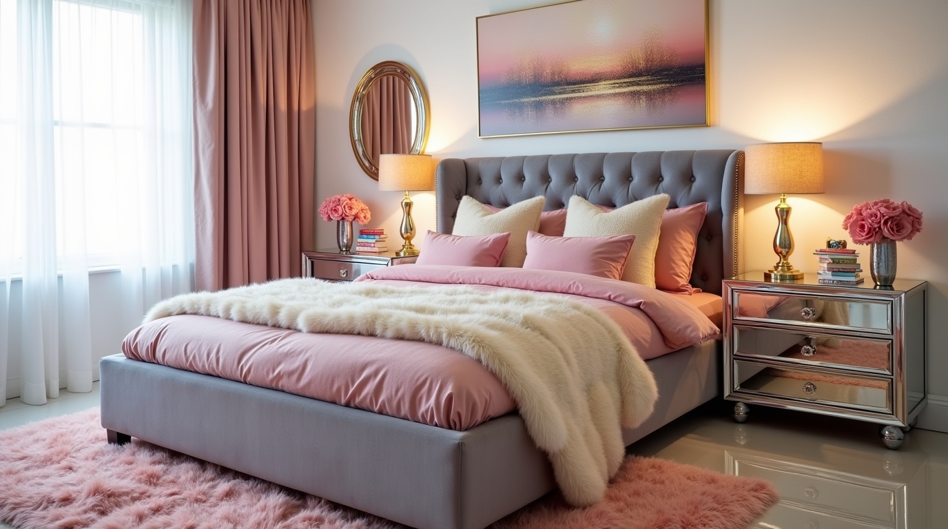 affordable and glam bedroom decor