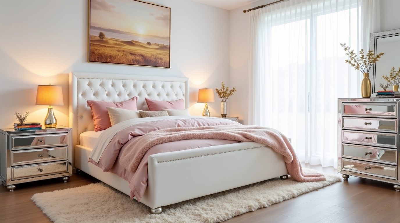 affordable and glam bedroom decor