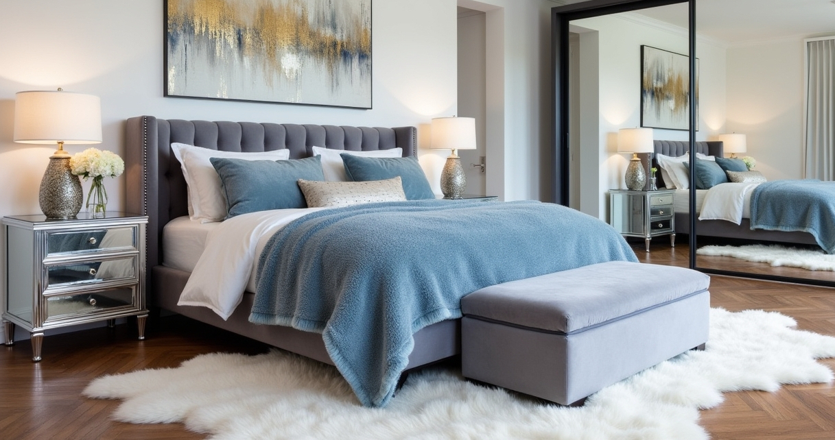 affordable and glam bedroom decor
