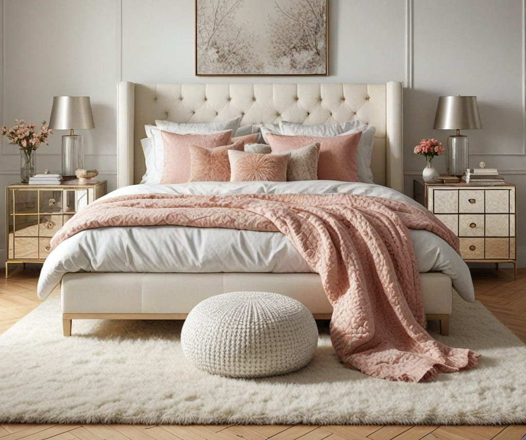affordable and glam bedroom decor