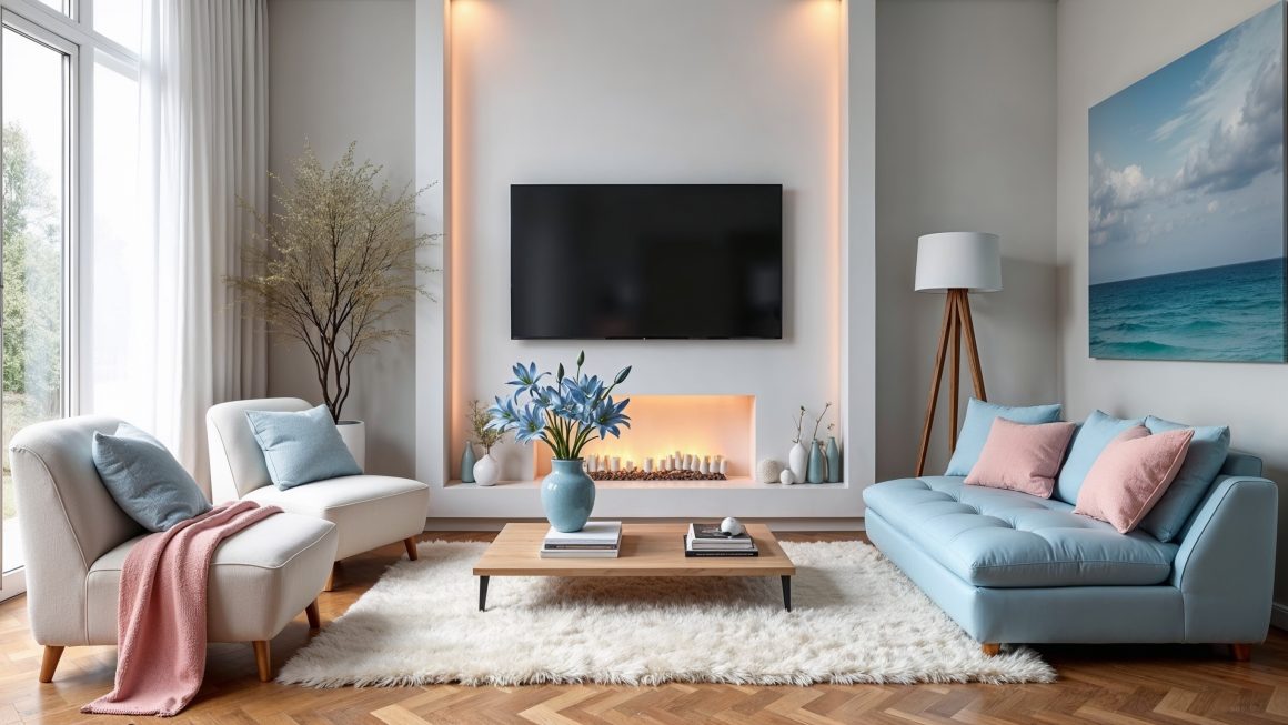 Top affordable tips for a blue living room decor