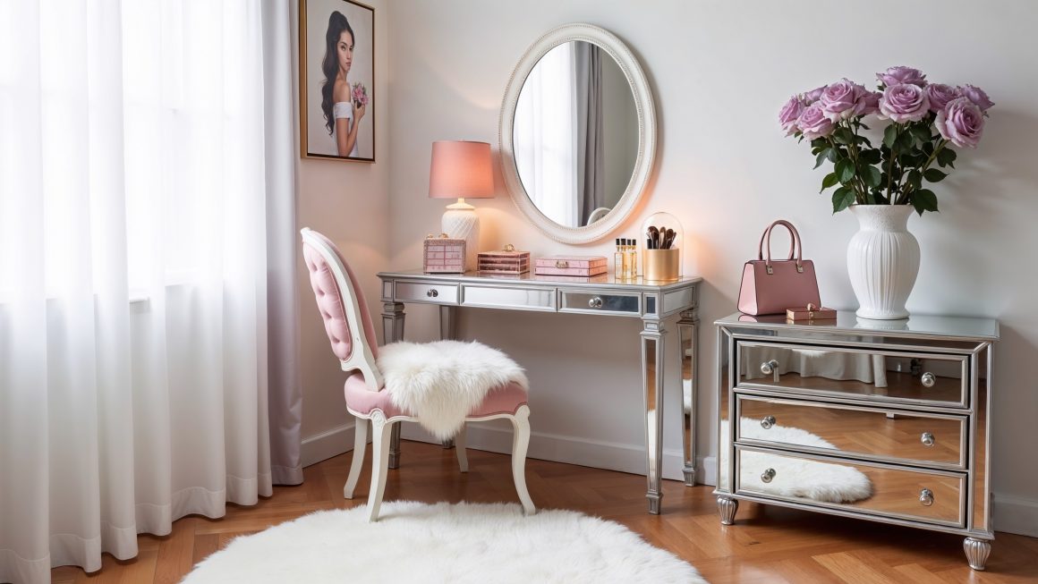 How to decorate a modern vanity table on a budget