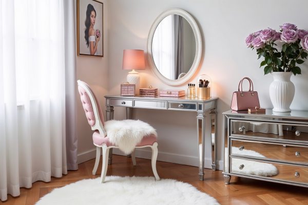 How to decorate a modern vanity table on a budget