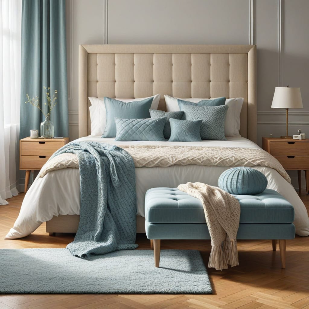 blue bedroom decor