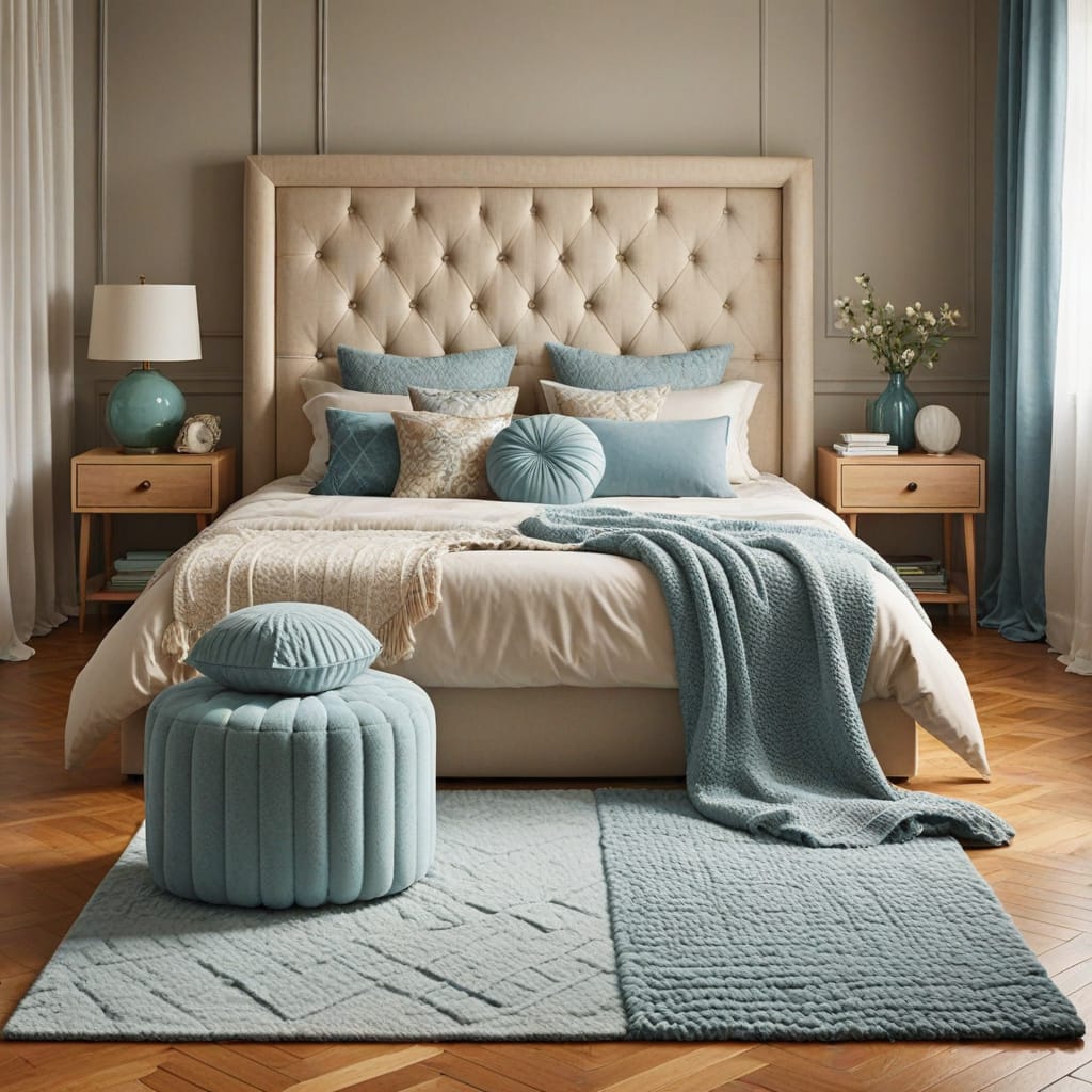 blue bedroom decor