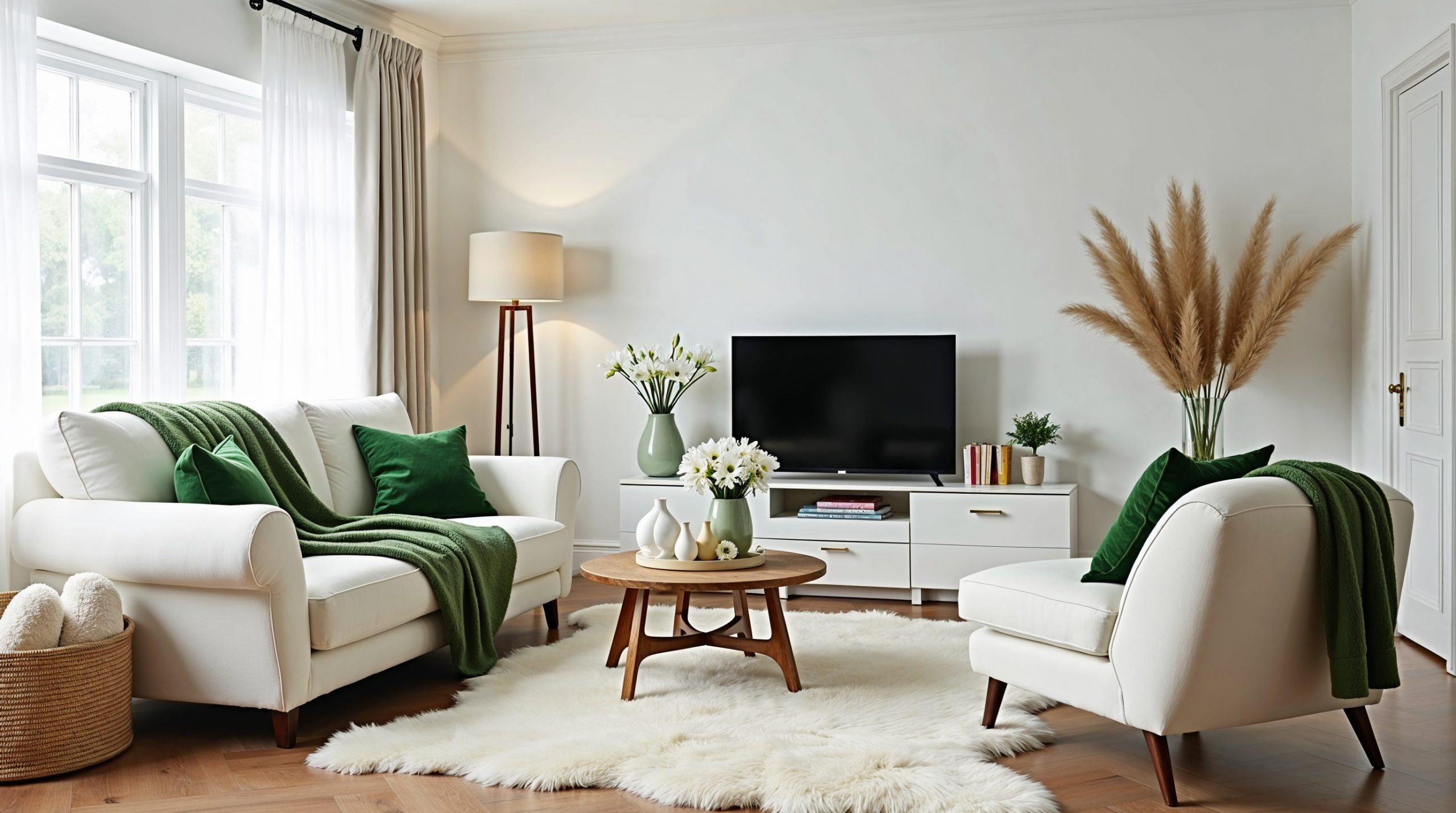 green living room decor