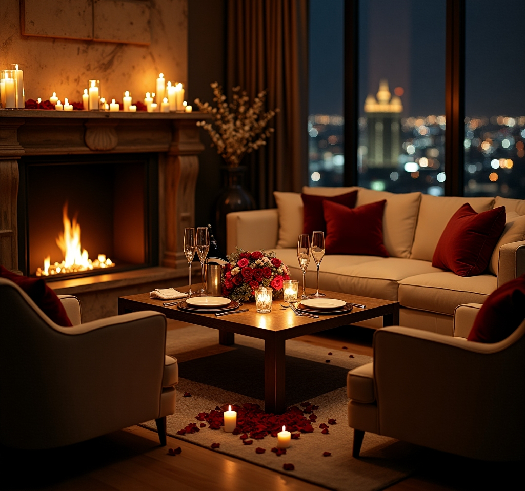 romantic night in