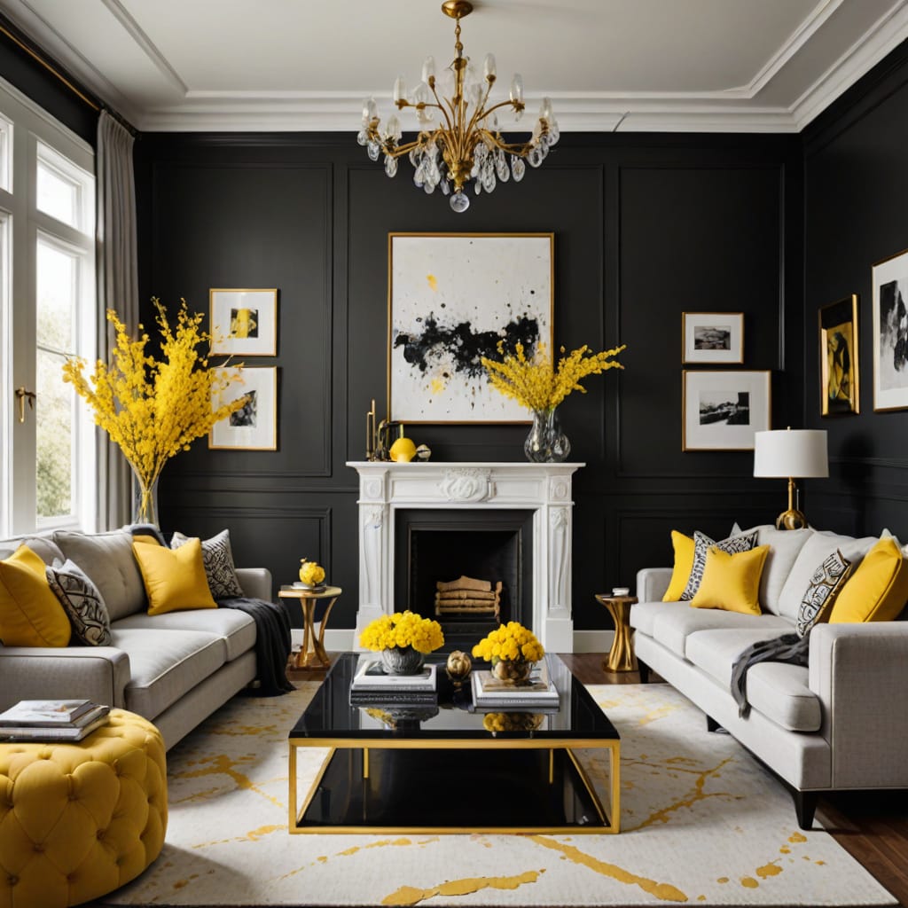 How to easily decorate a yellow living room