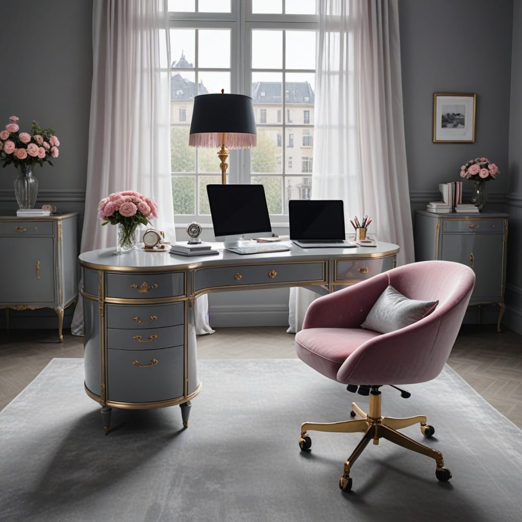 pink office decor