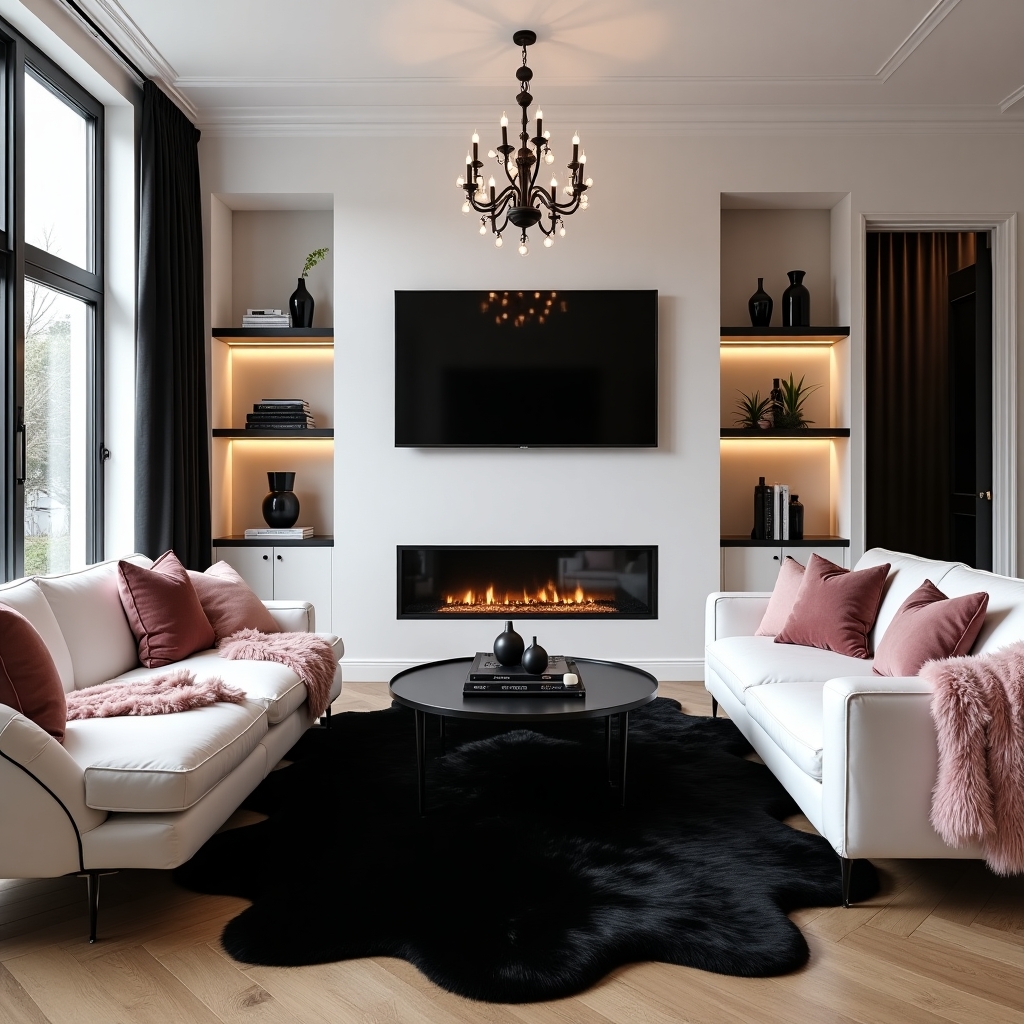 dark feminine living room