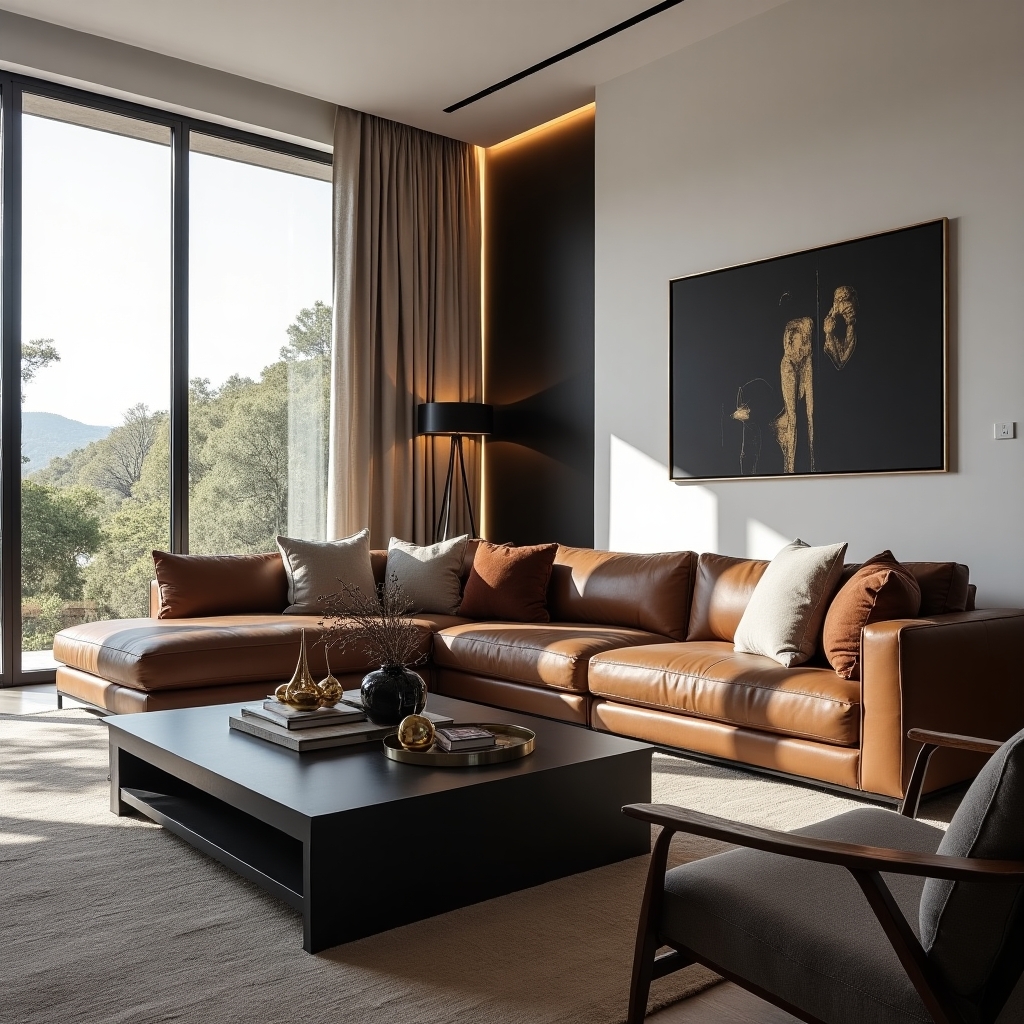 dark feminine living room