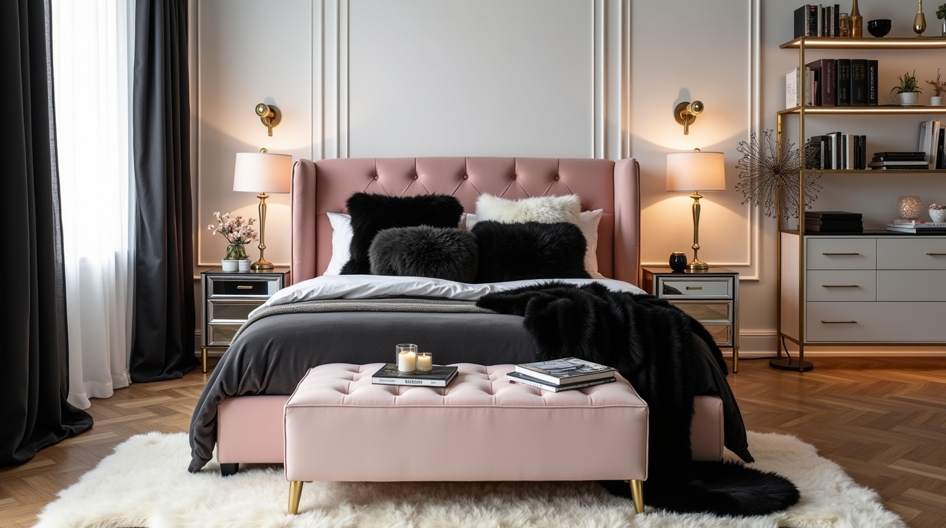dark feminine bedroom 