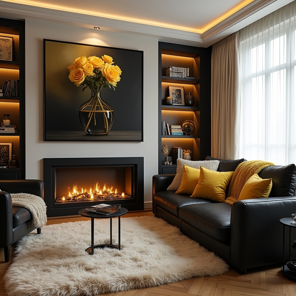 dark feminine living room