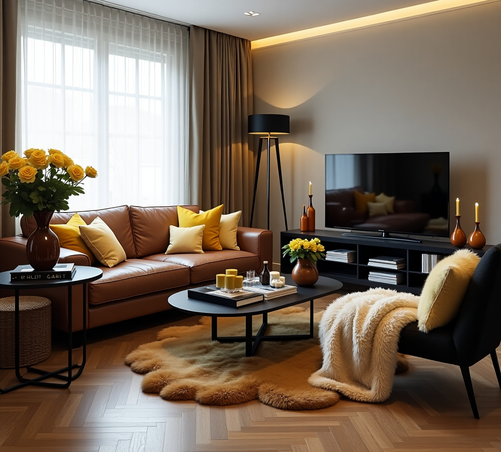 dark feminine living room