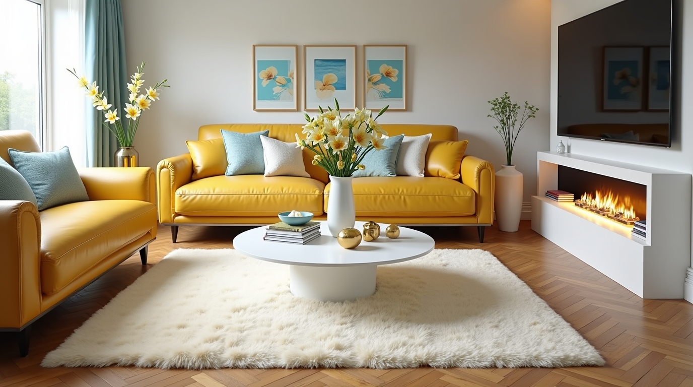yellow living room