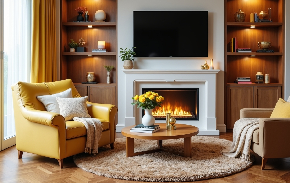 yellow living room