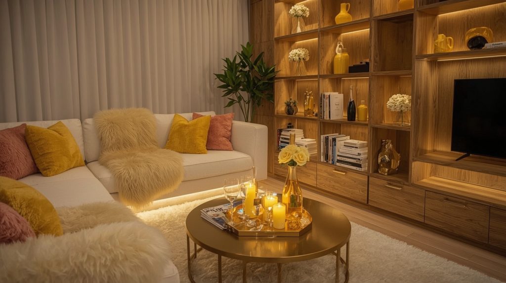 yellow living room