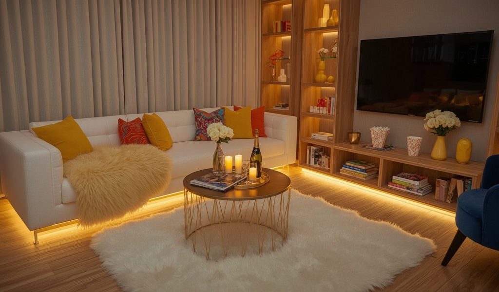 yellow living room