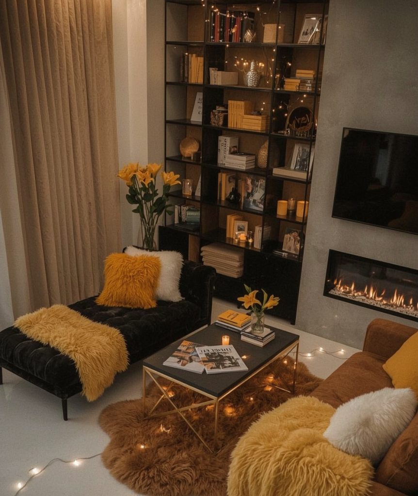 yellow living room