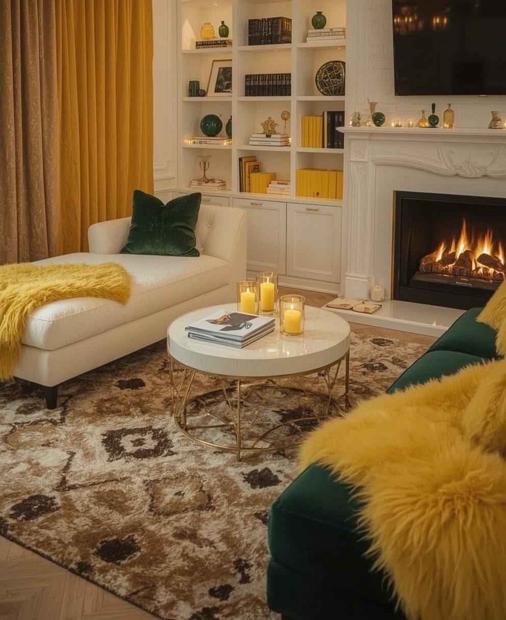 yellow living room