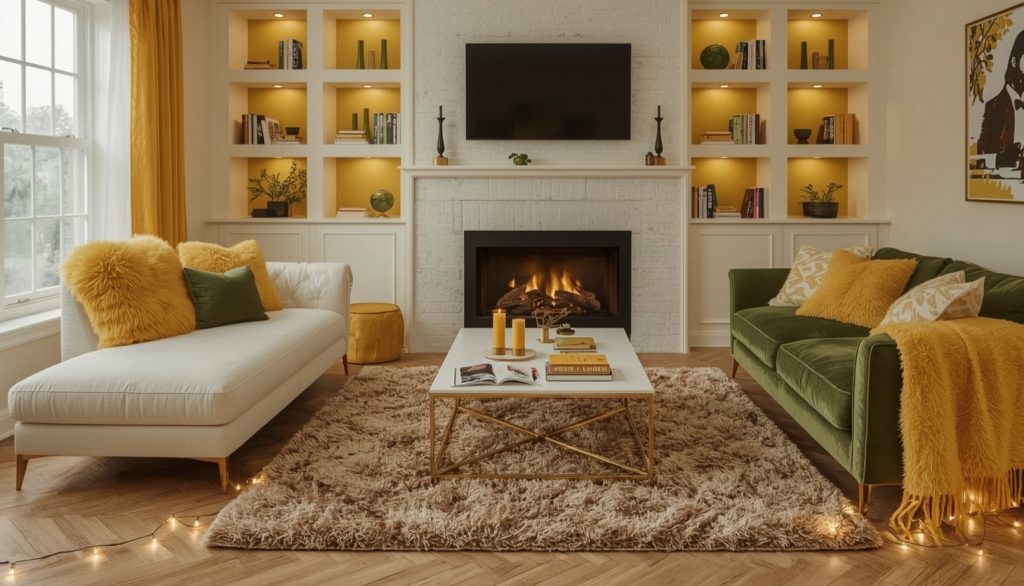 yellow living room