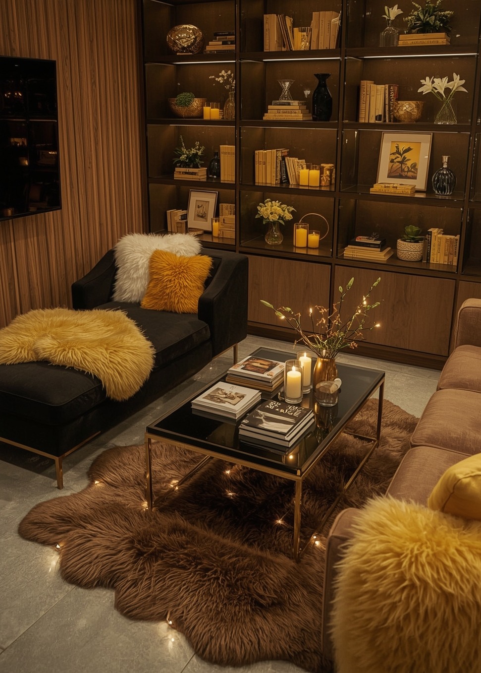 yellow living room