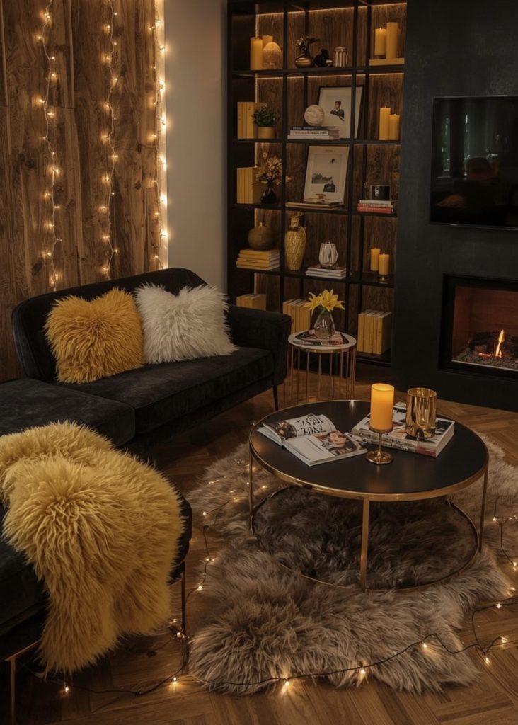 yellow living room