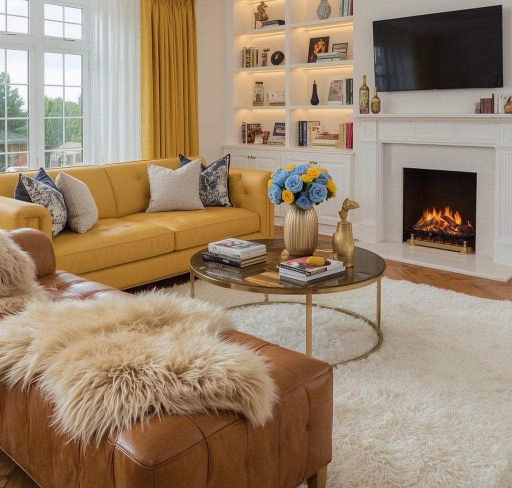 yellow living room