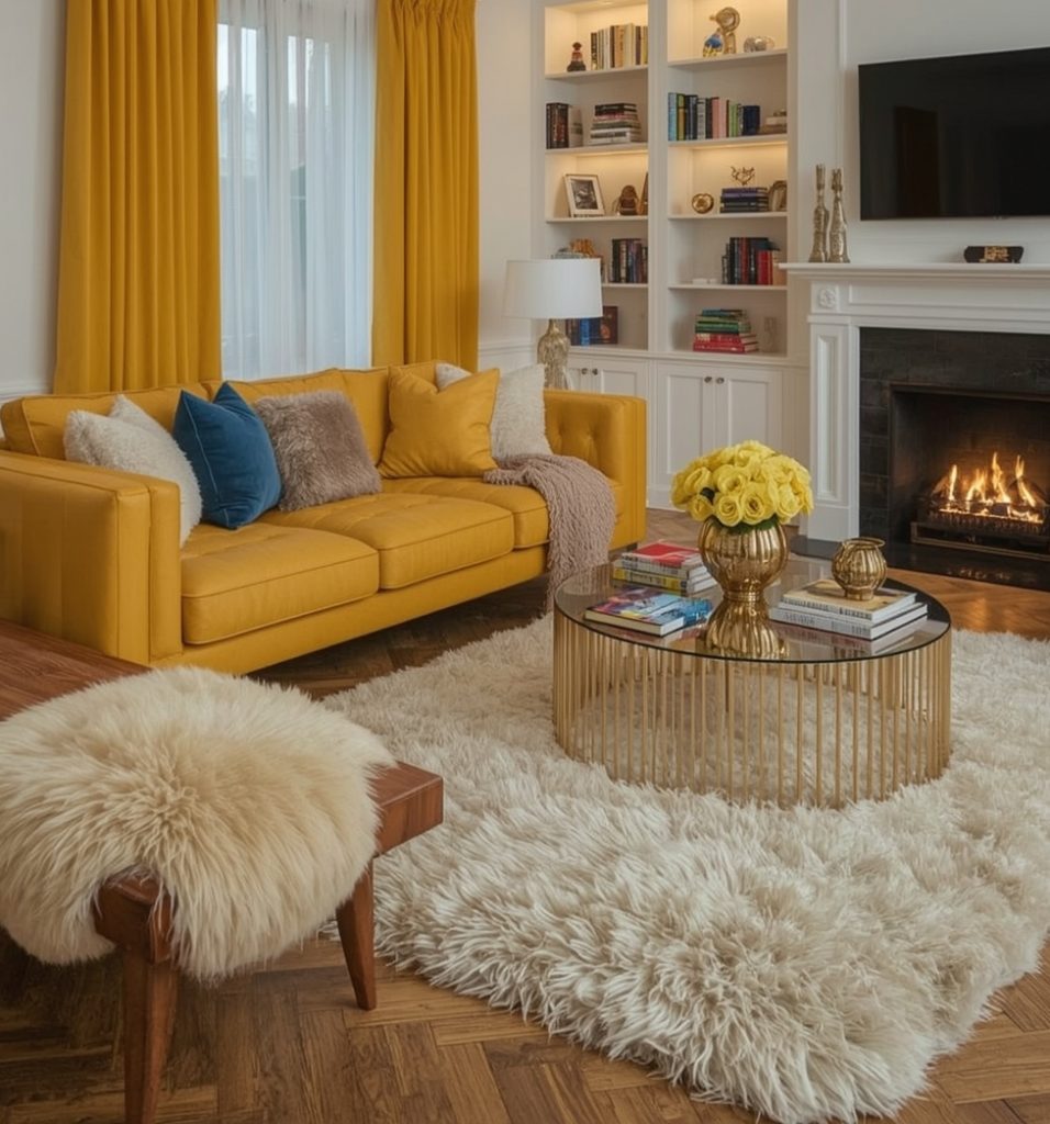 yellow living room