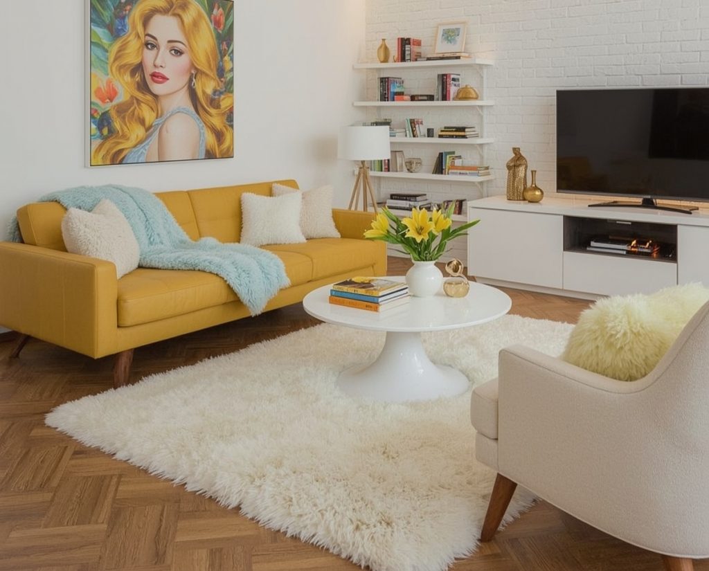 yellow living room