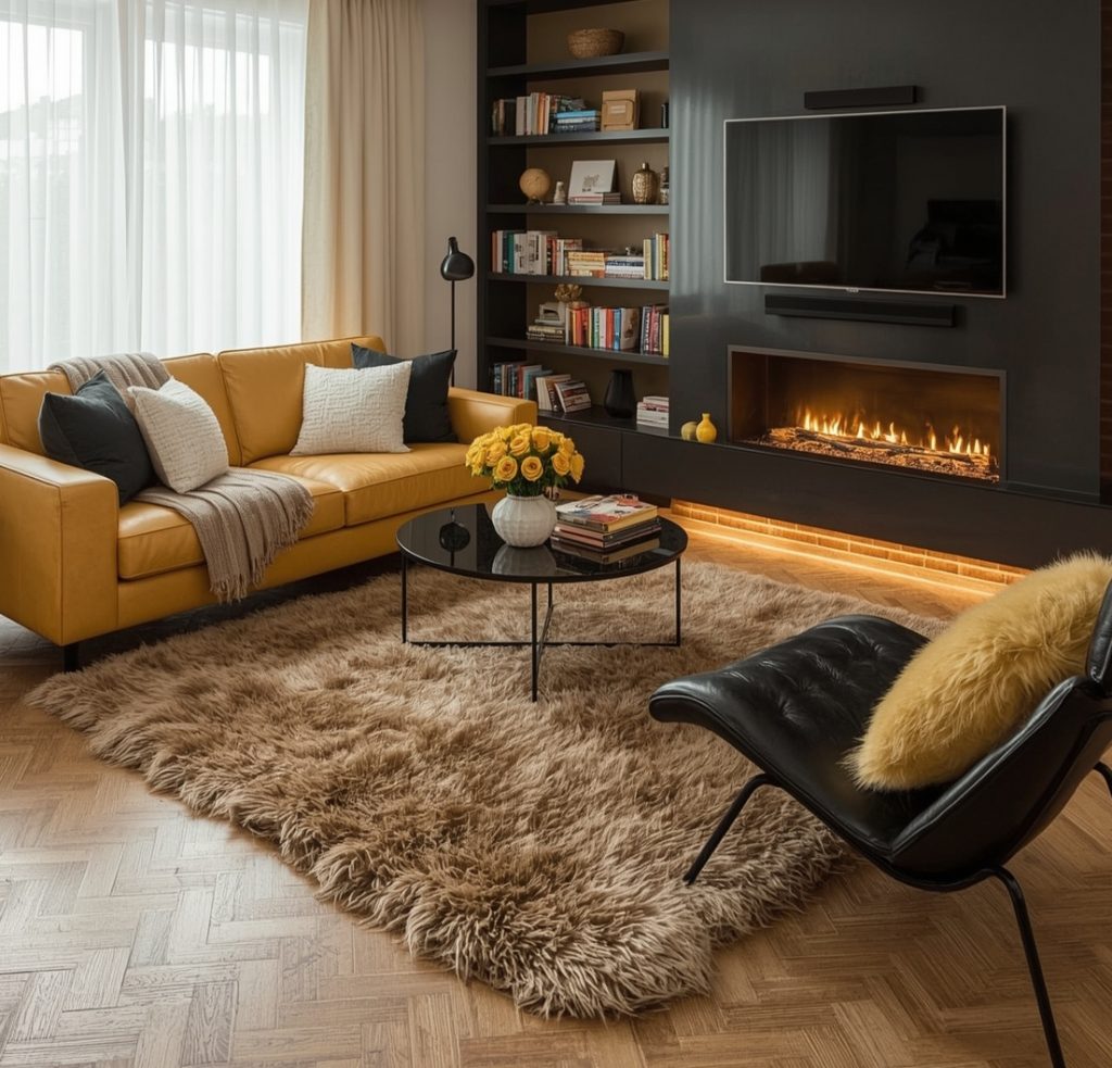 yellow living room