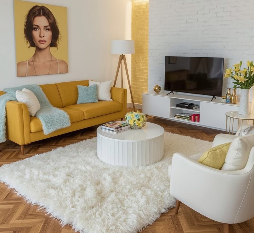 yellow living room