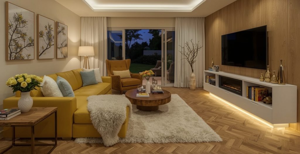 yellow living room