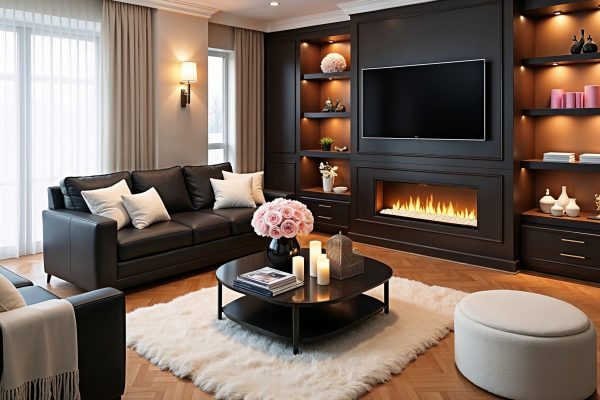 How to decorate a dark feminine living room