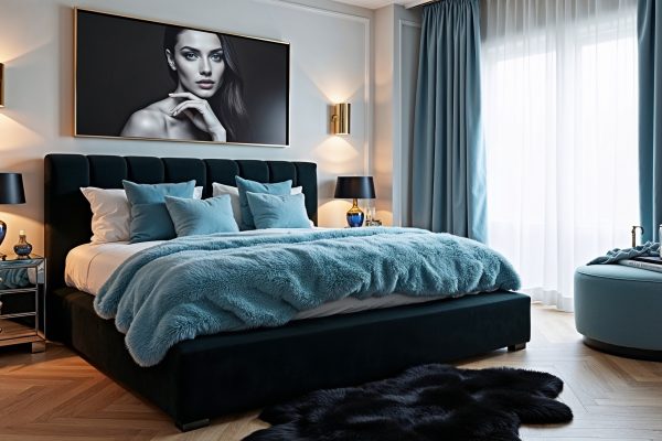 How to stylishly decorate a dark feminine bedroom