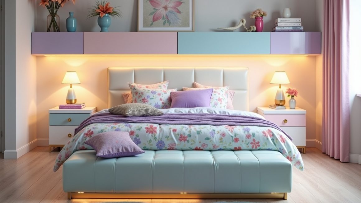 How to easily decorate an affordable pastel coloured bedroom