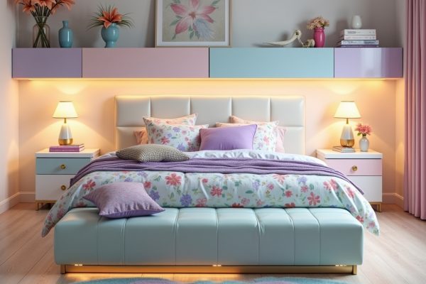 How to easily decorate an affordable pastel coloured bedroom