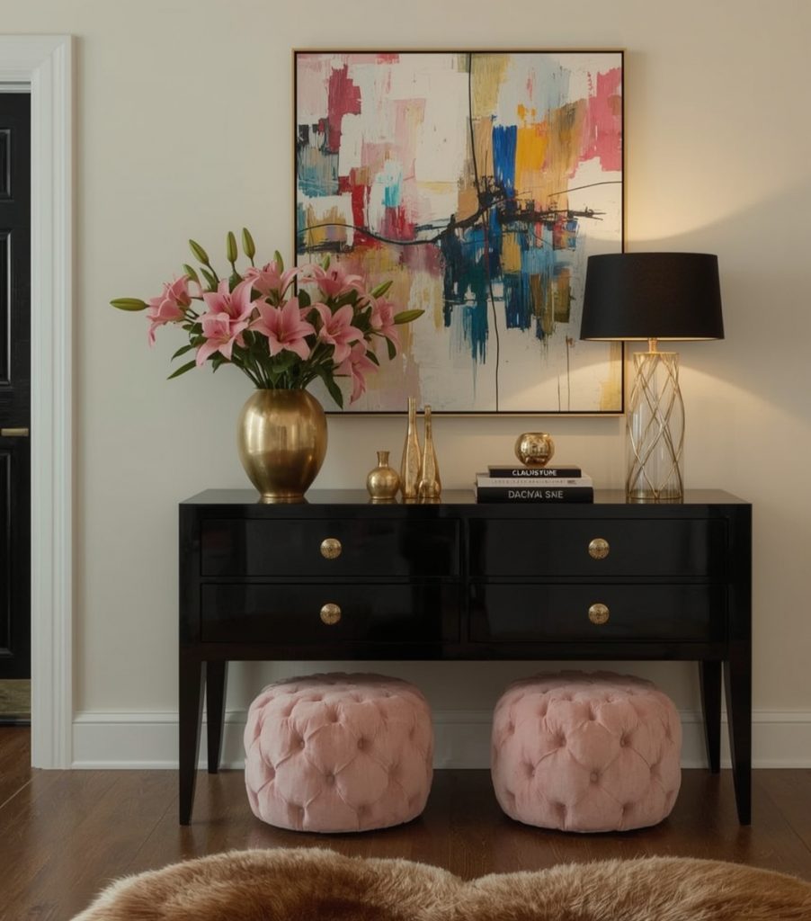 glamorous hallway on a budget