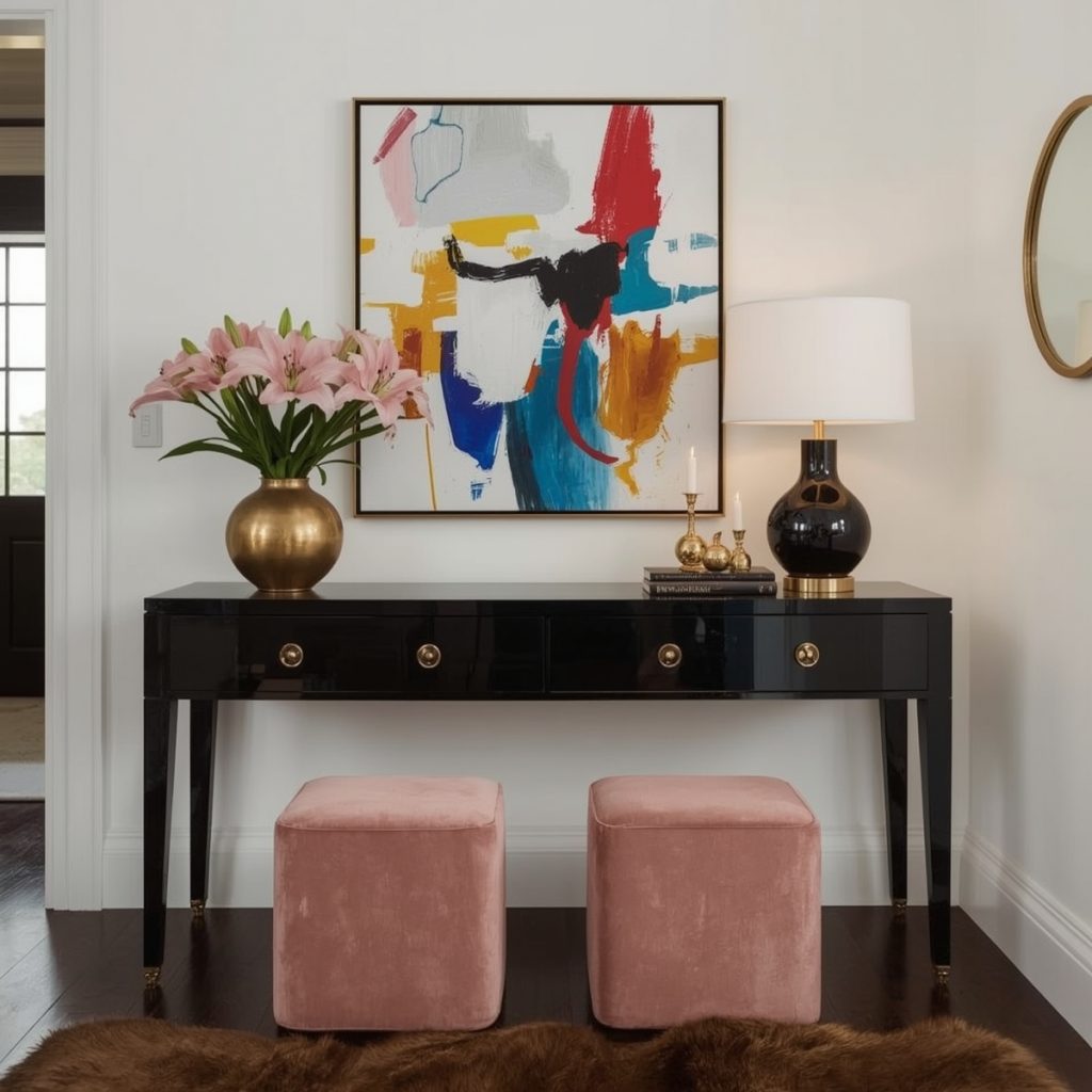 glamorous hallway on a budget