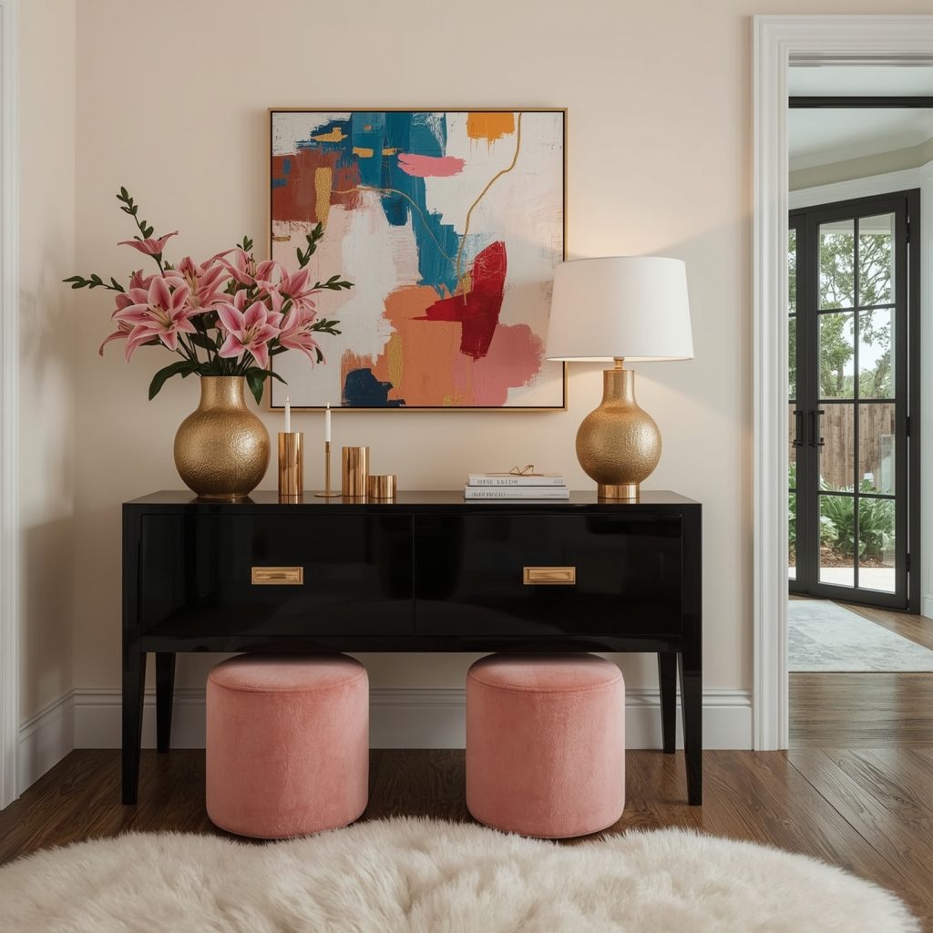 glamorous hallway on a budget
