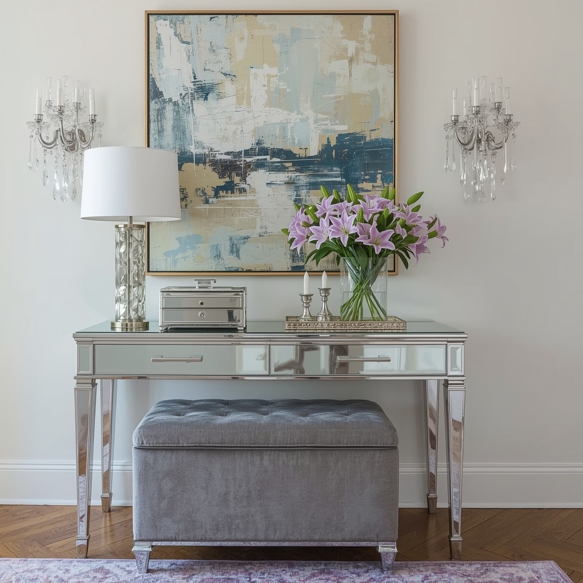 glamorous hallway on a budget