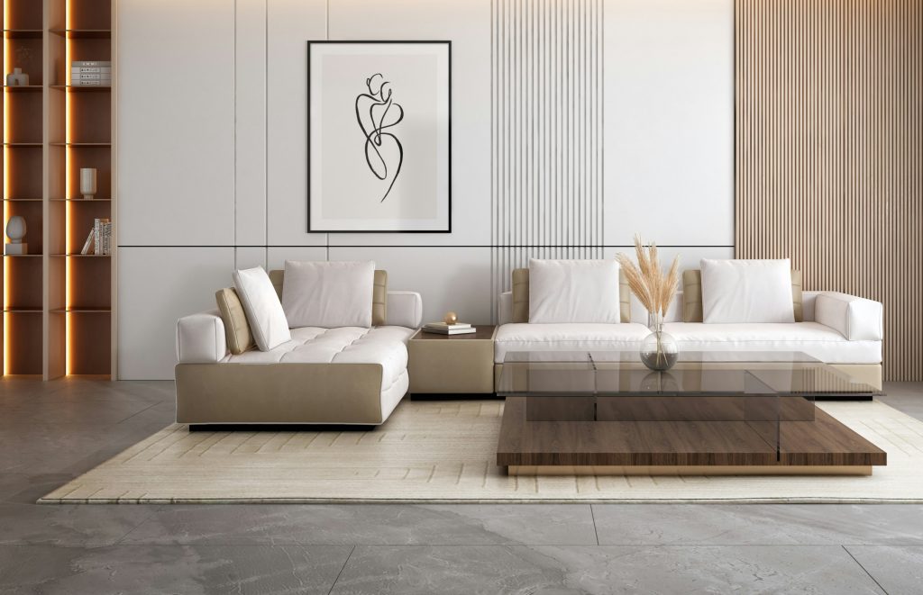 inexpensive minimalist living room