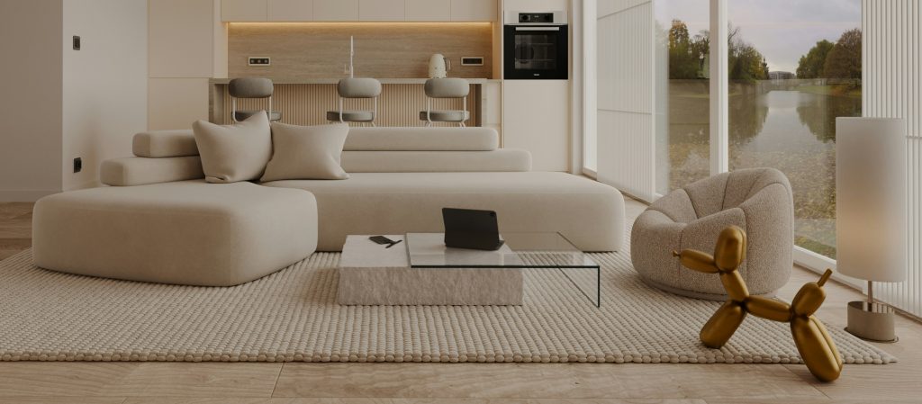 inexpensive minimalist living room
