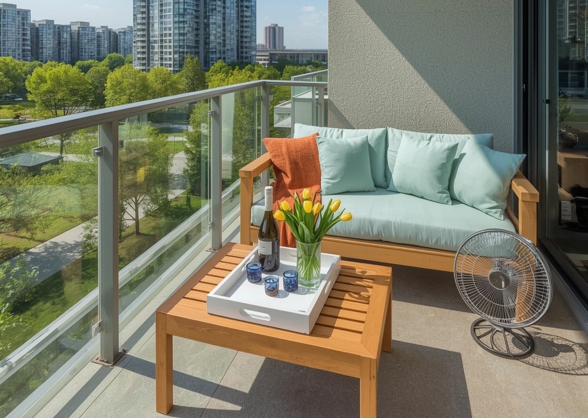 small summer balcony