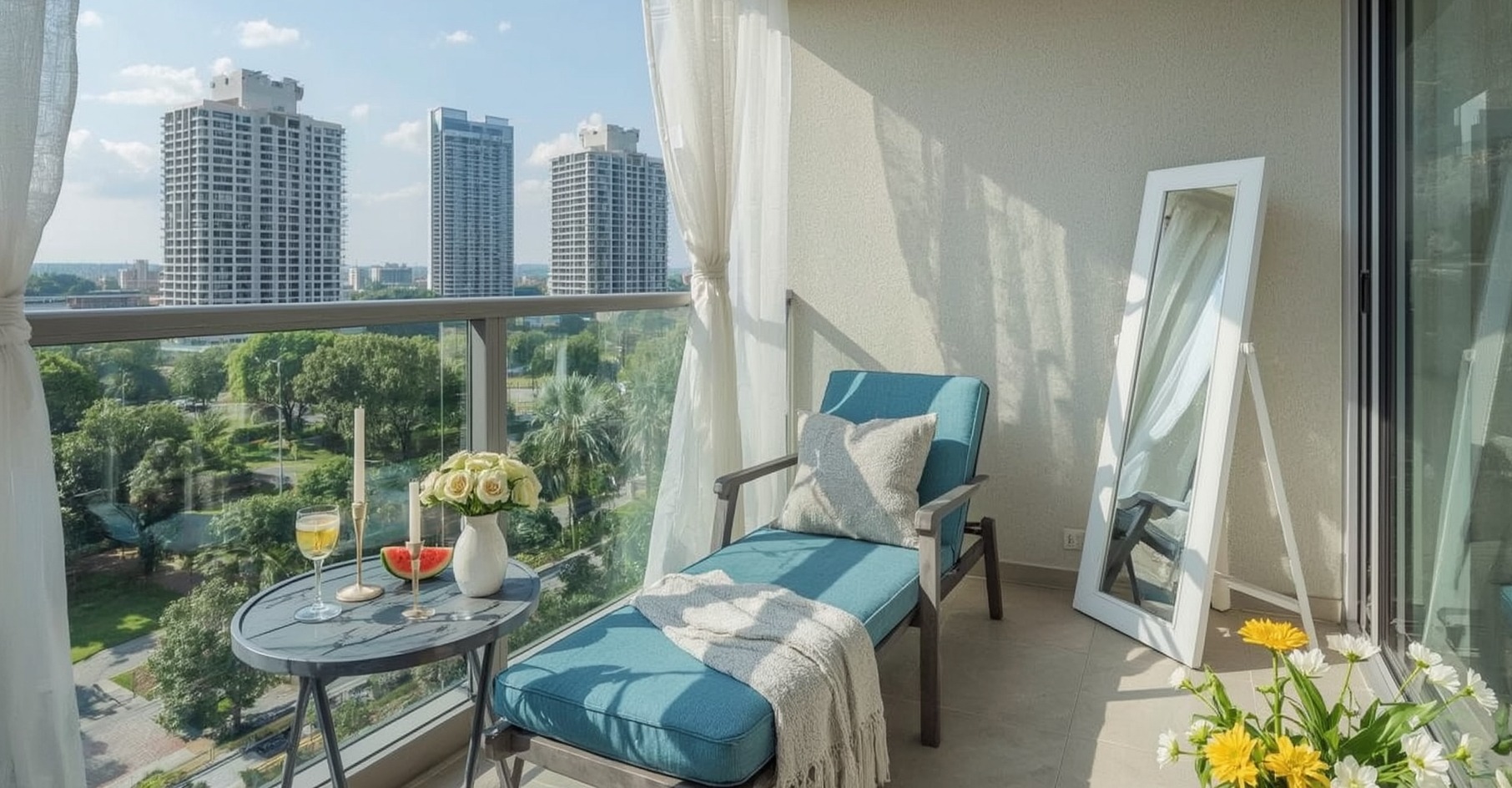 small summer balcony