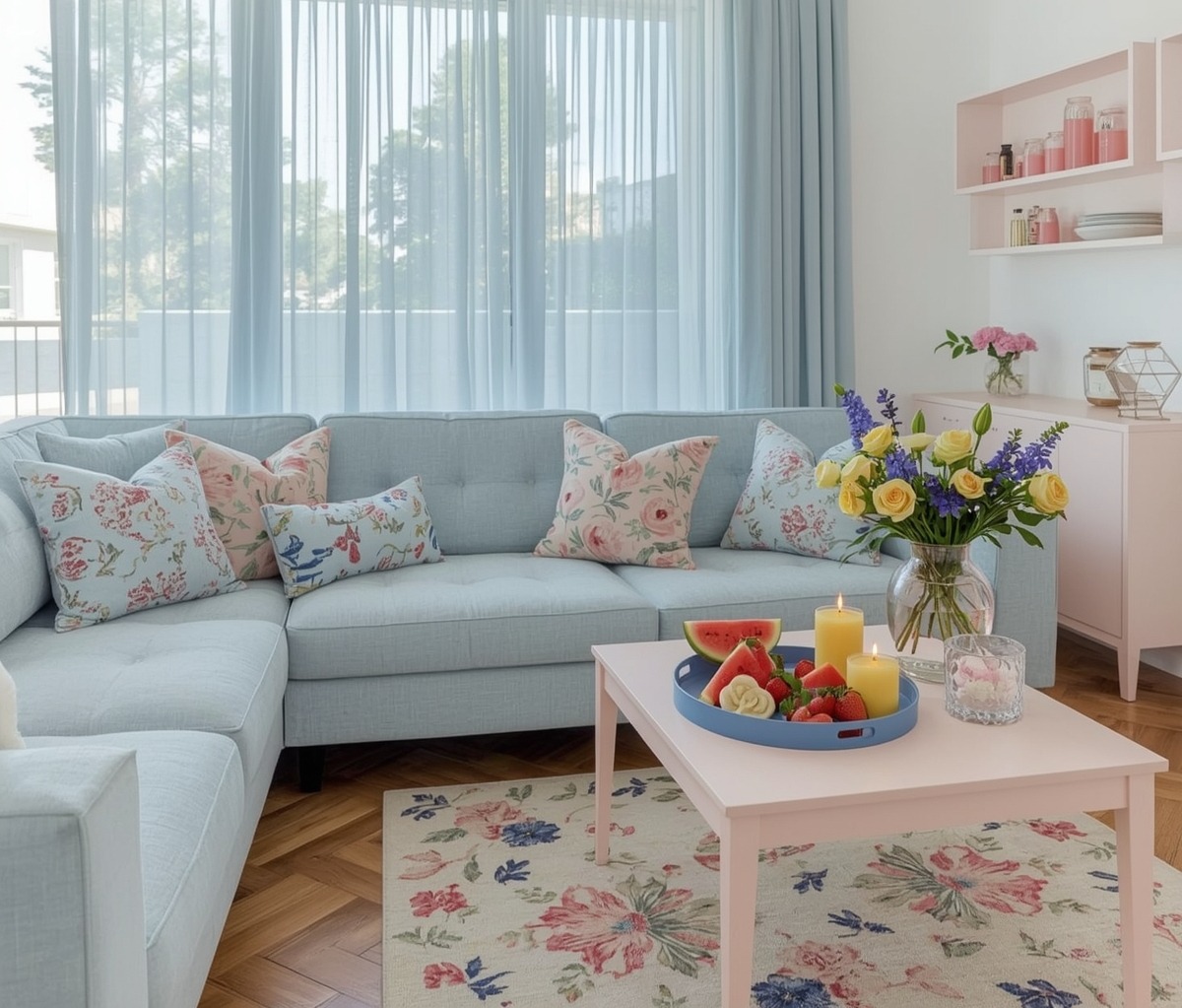affordable summer living room