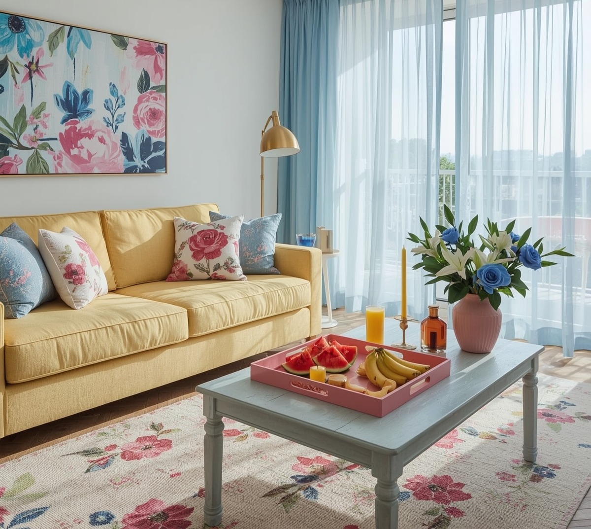 affordable summer living room