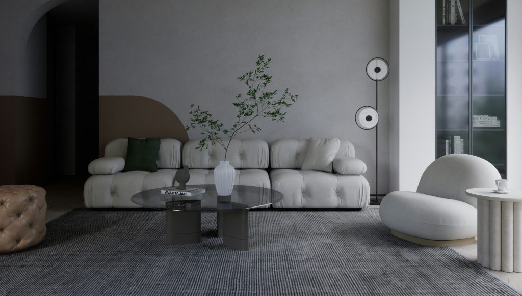 inexpensive minimalist living room