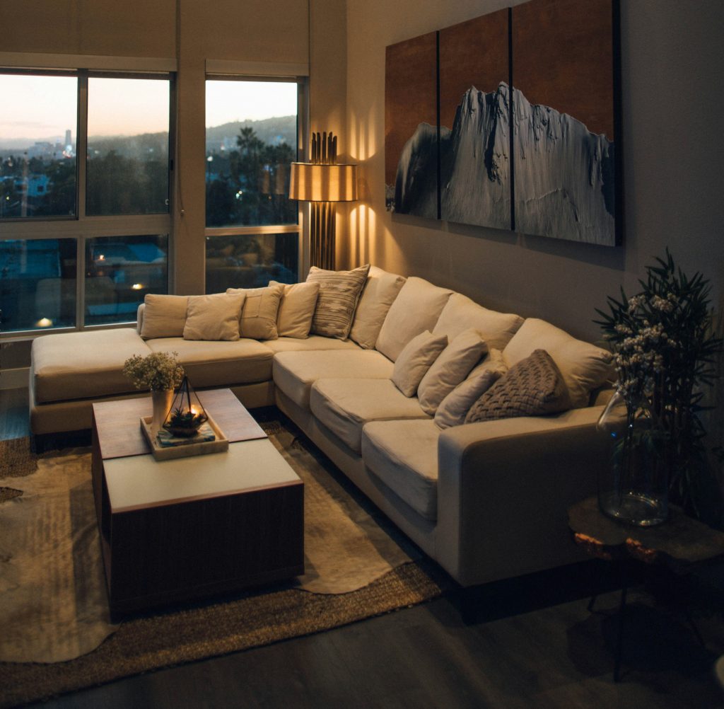 inexpensive minimalist living room
